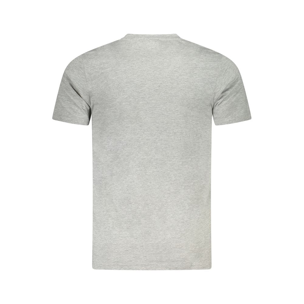 T-Shirt by Cavalli Class for men in cotton gray & print showcases a chic silhouette, artfully detailed with a chic and for a chic finish.
