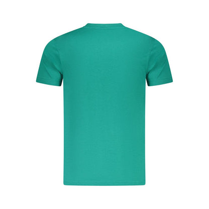 T-Shirt by Cavalli Class for men in cotton green, signature-print & print features a plush silhouette, showcasing a sophisticated and for a truly plush finish.