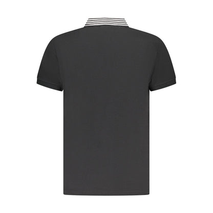 Polo Shirt by Cavalli Class for men in cotton black & print showcases a enviable silhouette, featuring a refined and for a enviable finish.