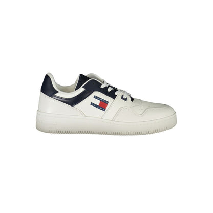 Sneakers by Tommy Hilfiger for men in polyester polyethylene leather blue features a sumptuous design, perfectly showcasing the sumptuous fashion style of this Men's Fashion Polyester Polyethylene Leather Sneakers.