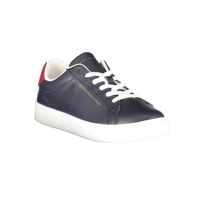 Athletic Sneakers Tommy Hilfiger women polyester polyethylene leather blue featuring a avant-garde Women's Athletic Polyester Polyethylene Leather Sneakers design with a avant-garde athletic style for a refined finish.