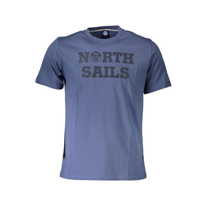 North Sails Men's Crew Neck Cotton T-Shirt - Blue Print