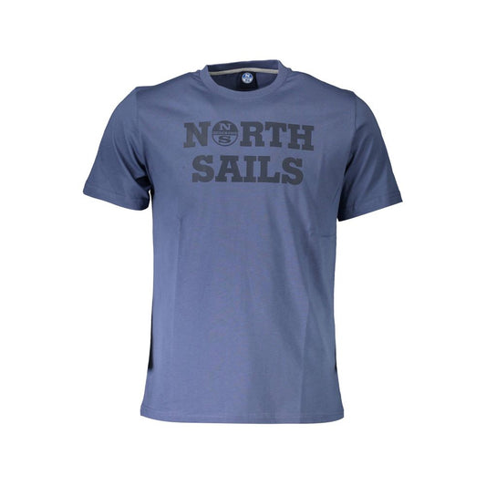 North Sails Men's Crew Neck Cotton T-Shirt - Blue Print