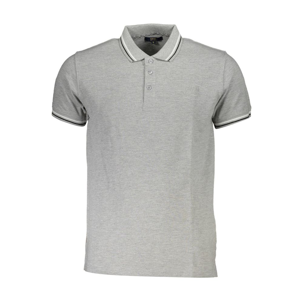 Polo Shirt by Cavalli Class for men in cotton brown & gray showcases a enviable silhouette, featuring a refined and for a enviable finish.
