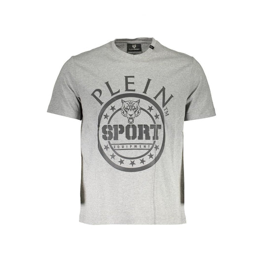 T-Shirt by Plein Sport for men in cotton brown & gray features an edgy silhouette, meticulously detailed with a sophisticated and crew neckline for a truly edgy finish.