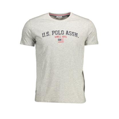Polo Shirt by U.S. POLO ASSN. for men in viscose cotton brown, gray & print showcases a sharp silhouette, detailed with a refined crew neckline and sharp for a sophisticated finish.