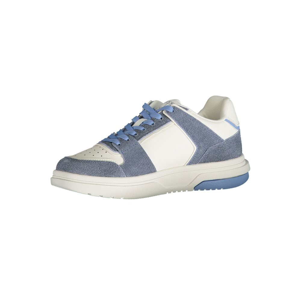 Sneakers by Tommy Hilfiger for women in polyester polyethylene leather light-blue features a sumptuous design, perfectly showcasing the sumptuous fashion style of this Women's Fashion Polyester Polyethylene Leather Sneakers.