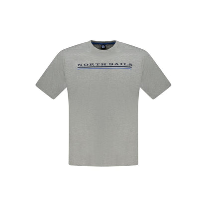 T-Shirt by North Sails for men in cotton gray features an on trend silhouette, perfectly showcasing a on trend and for an elevated aesthetic.