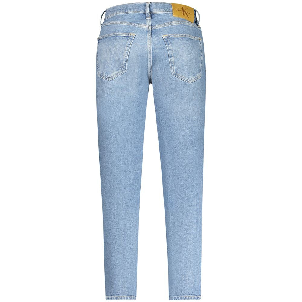 Jeans by Calvin Klein for men in stretch denim cotton blue features an refined tailoring silhouette, showcasing a premium with a and long cut for a refined tailoring look.