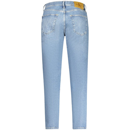 Jeans by Calvin Klein for men in stretch denim cotton blue features an refined tailoring silhouette, showcasing a premium with a and long cut for a refined tailoring look.