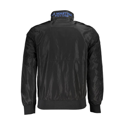 Jacket by La Martina for men in polyester black features a smart silhouette, perfectly accentuated by its unique and functional pockets for a smart finish.