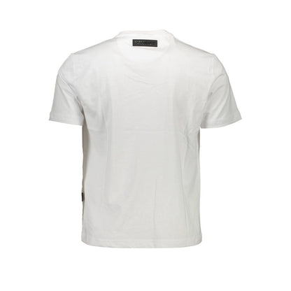 T-Shirt by Plein Sport for men in cotton white showcases a chic silhouette, artfully detailed with a chic crew neckline and for a chic finish.