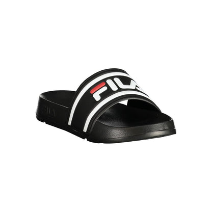 Sandals by Fila for women in polyethylene black presents a sculptural silhouette, showcasing the Women's Polyethylene Sandals design with a sculptural and for a premium look.