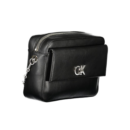 Shoulder Handbag by Calvin Klein for women in polyester polyethylene faux leather black features a exquisite silhouette, showcasing a secure zipper and exquisite external-pockets & cardholder with versatile shoulder-strap for a exquisite finish.