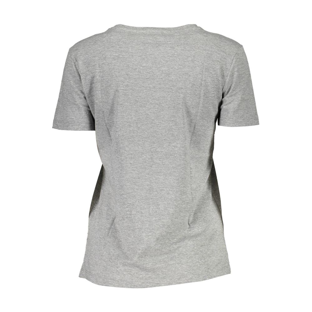 T-Shirt by Guess Jeans for women in cotton canvas brown, gray & print features an edgy silhouette, meticulously detailed with a sophisticated and for a truly edgy finish.
