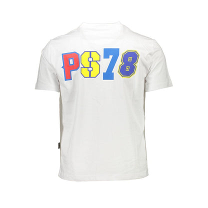 T-Shirt by Plein Sport for men in cotton white & print features an edgy silhouette, meticulously detailed with a sophisticated and for a truly edgy finish.