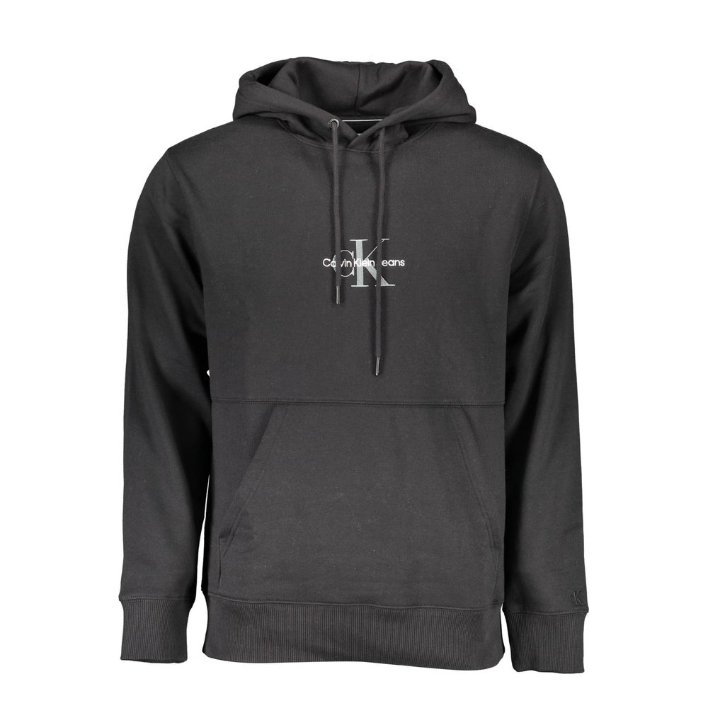 Hooded Sweatshirt Sweater by Calvin Klein for men in cotton black showcases a sumptuous silhouette, artfully finished with a sumptuous hooded neckline and for a sophisticated, sumptuous look.