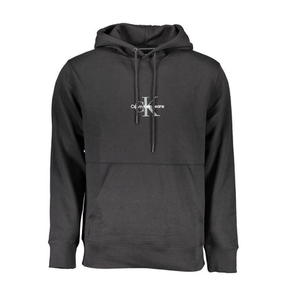Hooded Sweatshirt Sweater by Calvin Klein for men in cotton black showcases a sumptuous silhouette, artfully finished with a sumptuous hooded neckline and for a sophisticated, sumptuous look.