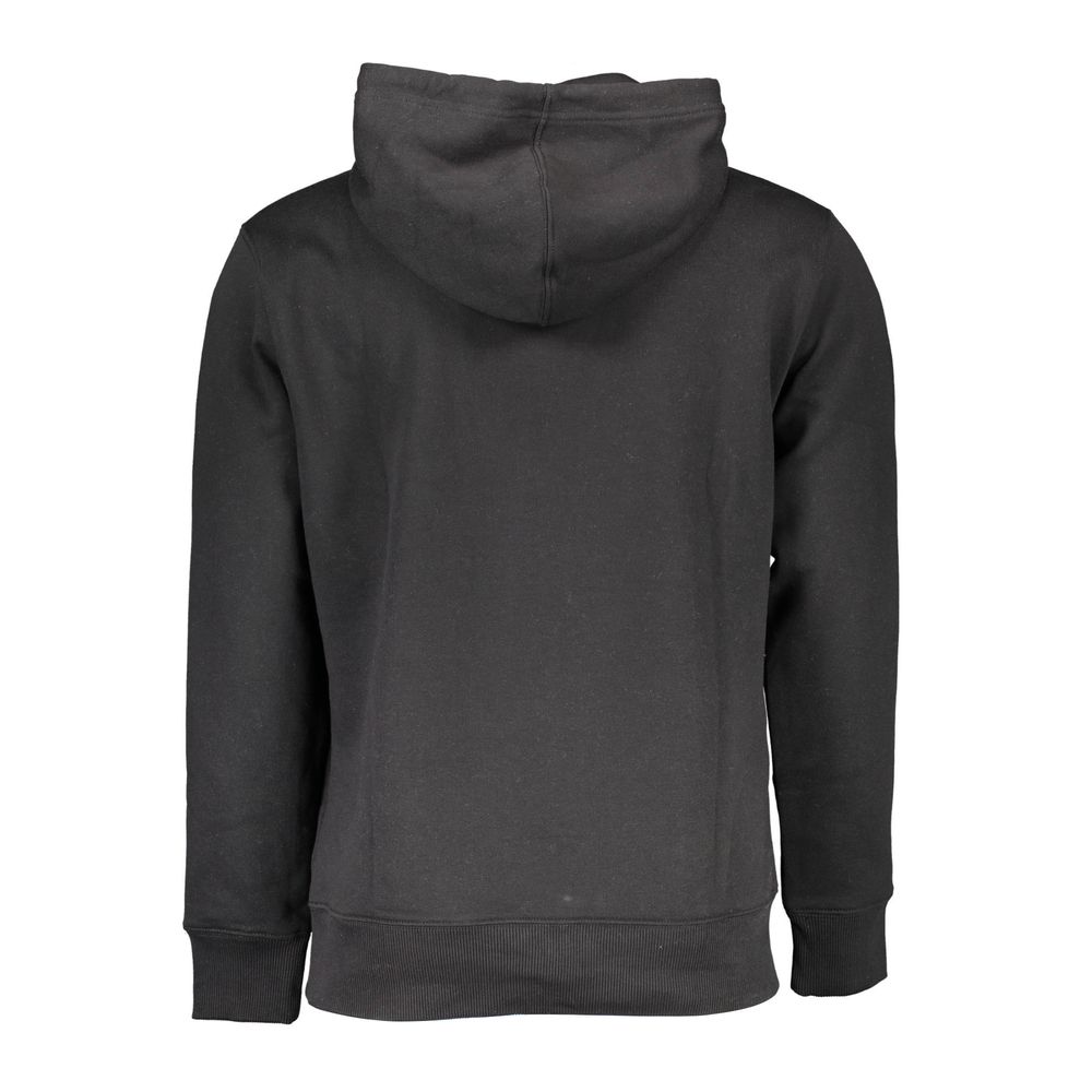 Hooded Sweatshirt Sweater by Calvin Klein for men in cotton black showcases a downtown chic silhouette, artfully finished with a downtown chic and for a sophisticated, high-end look.