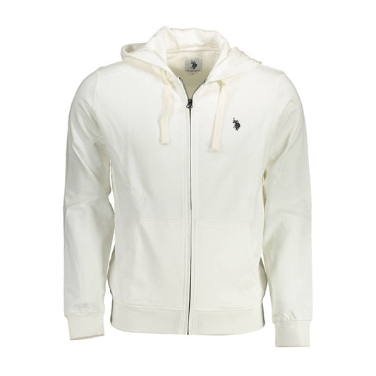 Hooded Sweatshirt Sweater by U.S. POLO ASSN. for men in cotton polyester white showcases a sumptuous silhouette, artfully finished with a sumptuous hooded neckline and for a sophisticated, sumptuous look.