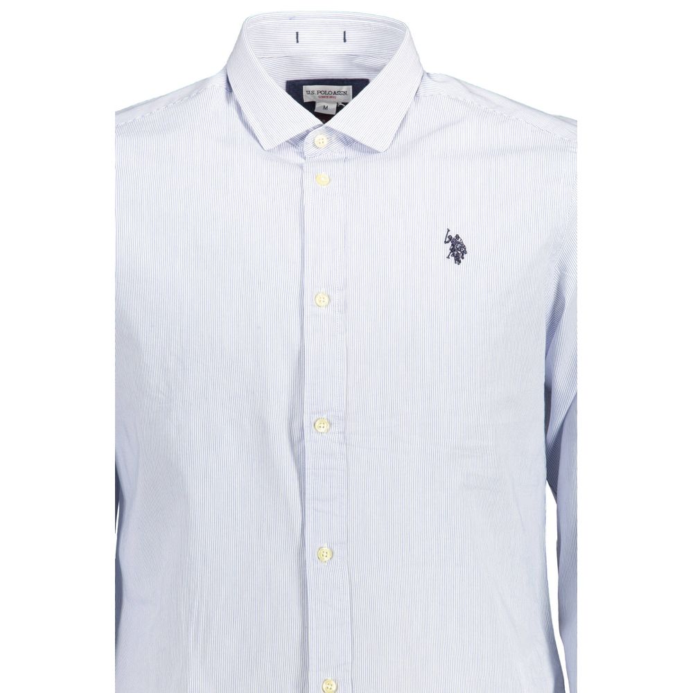 Shirt by U.S. POLO ASSN. for men in cotton light-blue presents a discerning silhouette, showcasing a sophisticated and for a truly discerning finish.