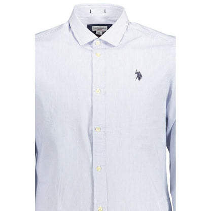 Shirt by U.S. POLO ASSN. for men in cotton light-blue presents a discerning silhouette, showcasing a sophisticated and for a truly discerning finish.