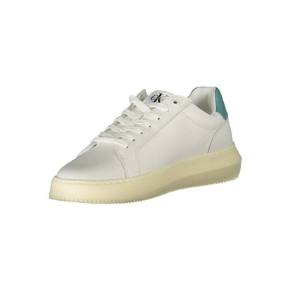 Sneakers by Calvin Klein for men in polyester polyethylene leather white & print features an opulent silhouette from the Men's Fashion Polyester Polyethylene Leather Sneakers collection, showcasing a signature fashion style with an opulent finish.