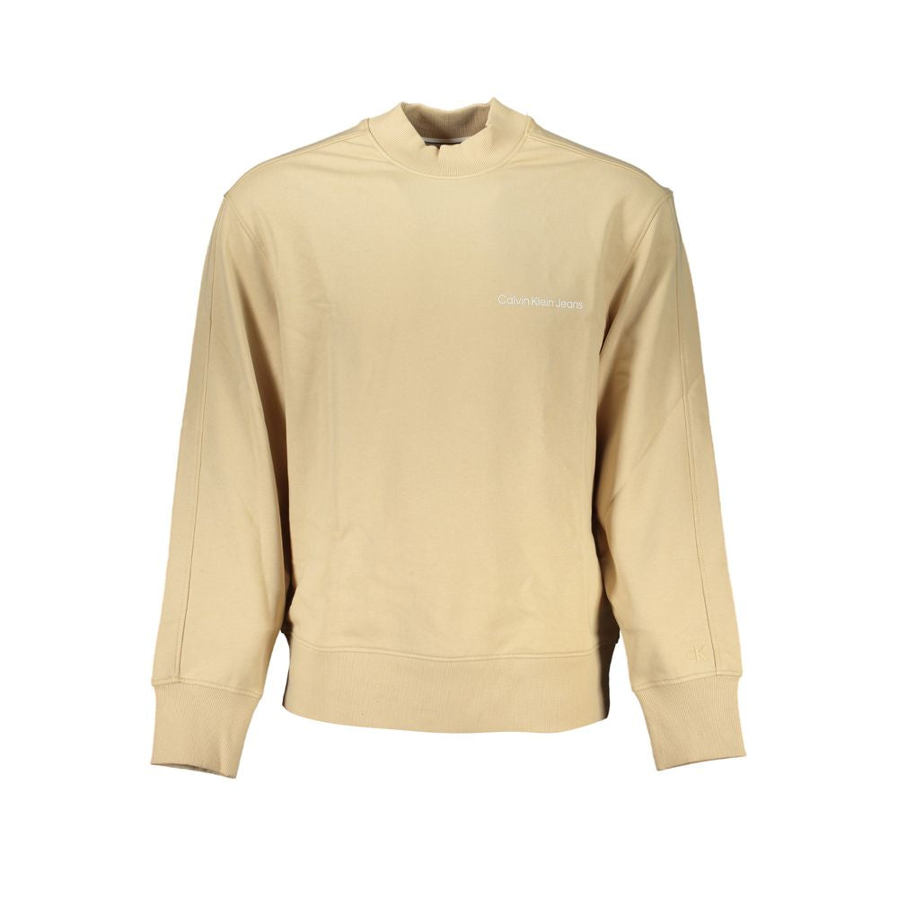 Sweatshirt by Calvin Klein for men in cotton beige & print features a unrivaled silhouette with a refined crew neckline and unrivaled detailing for a sophisticated look.