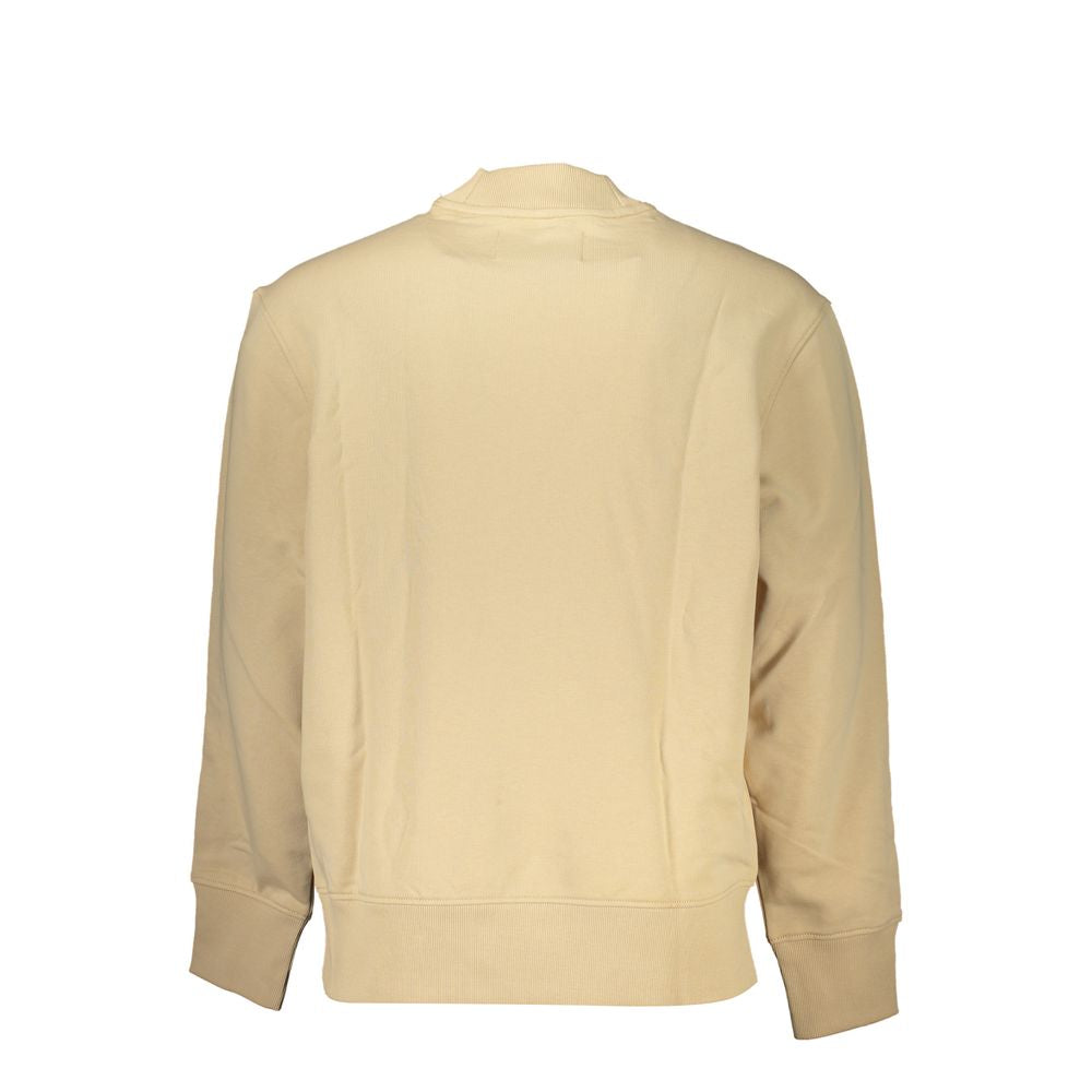 Sweatshirt by Calvin Klein for men in cotton beige & print features a unrivaled silhouette with a refined and unrivaled detailing for a sophisticated look.