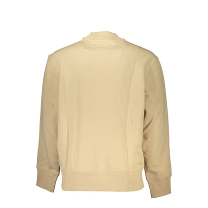 Sweatshirt by Calvin Klein for men in cotton beige & print features a unrivaled silhouette with a refined and unrivaled detailing for a sophisticated look.