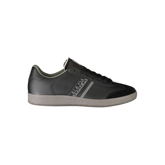 Athletic Sneakers by Napapijri for men in polyester black showcases an impeccable silhouette, defined by an impeccable athletic style design that perfectly captures the essence of the Men's Athletic Polyester Sneakers.