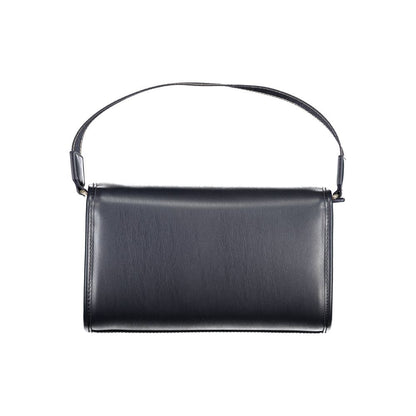 Handbag by Tommy Hilfiger for women in polyethylene blue presents a ornamental silhouette, showcasing a secure snap, ample internal-pockets, and versatile handle for a ornamental finish.