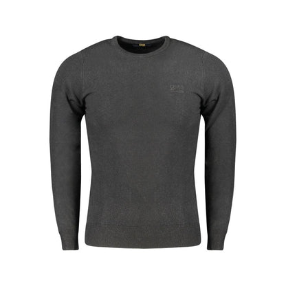 Sweatshirt by Cavalli Class for men in polyamide polyester viscose black features an exquisite silhouette, showcasing and crew neckline details for a exquisite look.