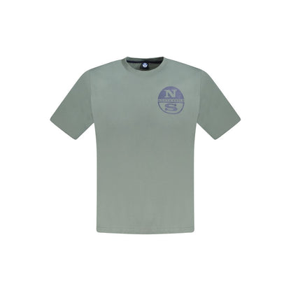 T-Shirt by North Sails for men in cotton green & print showcases a dramatic silhouette, elegantly detailed with a dramatic crew neckline and short-sleeve for a truly dramatic finish.