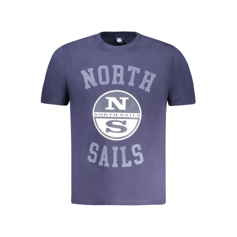 T-Shirt by North Sails for men in cotton blue & print showcases a chic silhouette, artfully detailed with a chic crew neckline and for a chic finish.