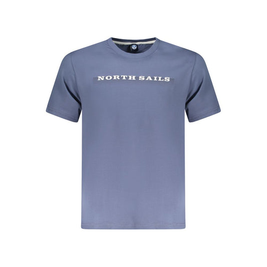 T-Shirt by North Sails for men in cotton blue & print showcases a fashionable silhouette, elegantly detailed with a fashionable and crew neckline for a sophisticated, high-fashion look.