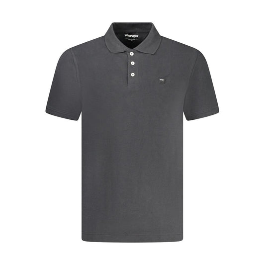 Polo Shirt by Wrangler for men in cotton black presents a sleek silhouette, featuring a refined and short-sleeve for a sleek finish.