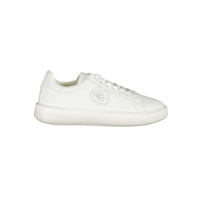Sneakers by Blauer for men in polyester polyethylene leather white presents a sumptuous silhouette as Men's Fashion Polyester Polyethylene Leather Sneakers, expertly defined by a sumptuous fashion style for a sumptuous, high-fashion look.