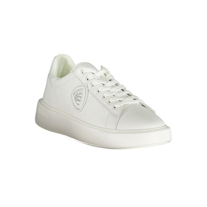Sneakers by Blauer for men in polyester polyethylene leather white features an sumptuous design from the Men's Fashion Polyester Polyethylene Leather Sneakers collection, highlighting a sumptuous fashion style for a premium, high-fashion look.