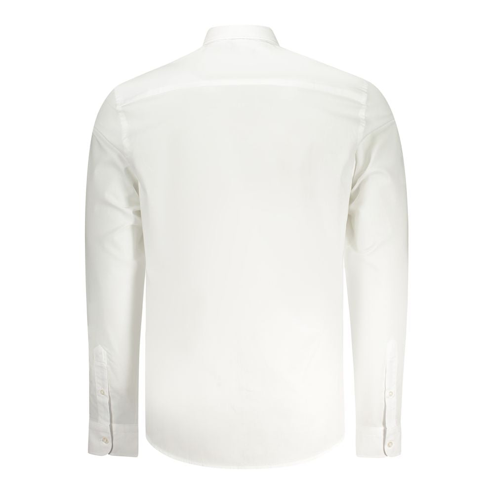 Shirt by North Sails for men in stretch cotton canvas white features an architectural silhouette with a refined and elegant for a architectural look.
