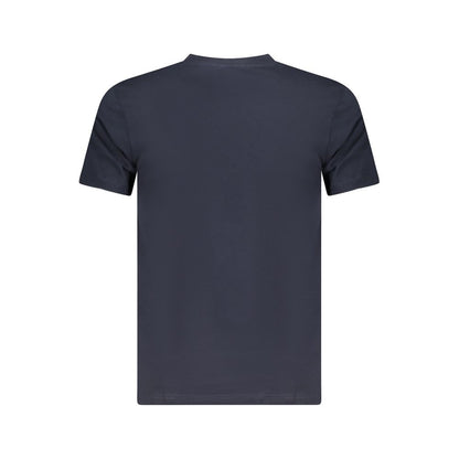 T-Shirt by Cavalli Class for men in cotton blue showcases a chic silhouette, artfully detailed with a chic and for a chic finish.