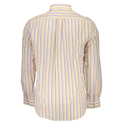 Shirt by Gant for men in organic cotton & polyester white showcases a sharp silhouette, elegantly detailed with a sharp and sharp .