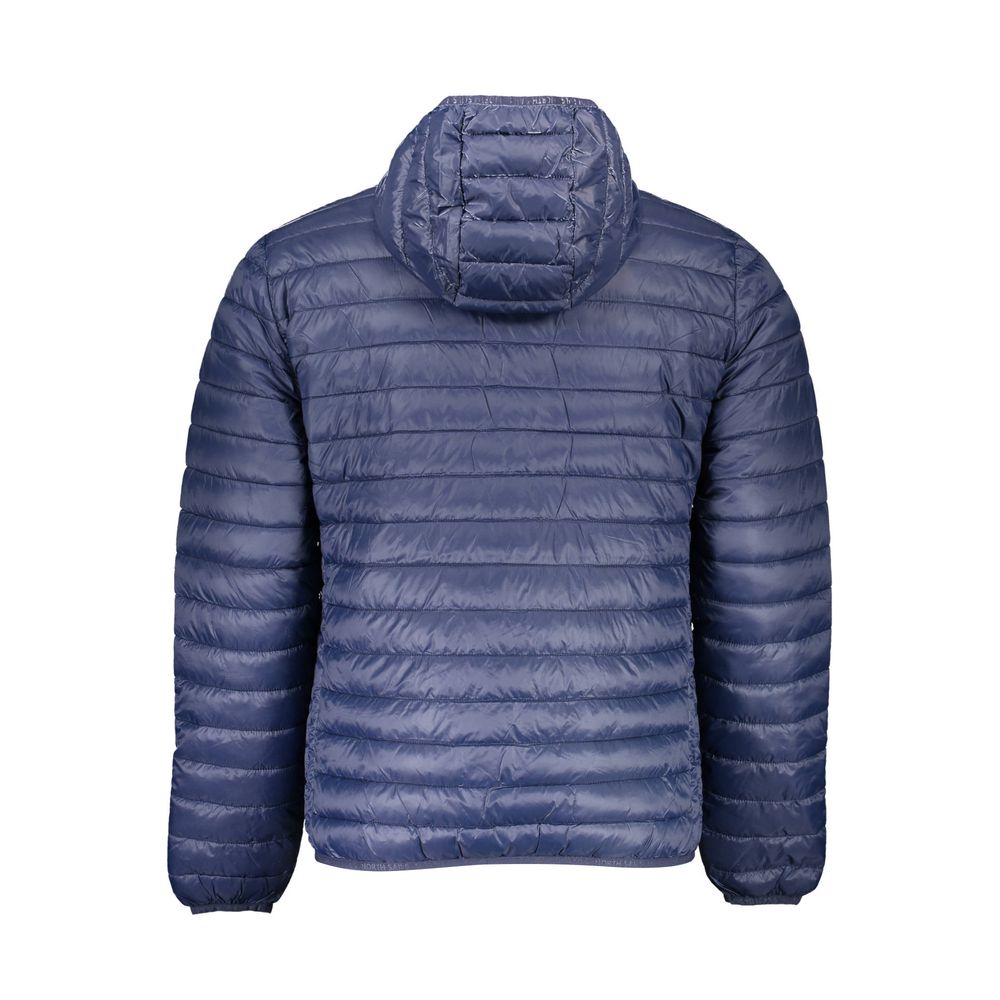 Hooded Windbreaker Jacket by North Sails for men in polyamide blue features an enduring silhouette, showcasing technical pockets, hooded & windproof and a sophisticated for a truly enduring aesthetic.
