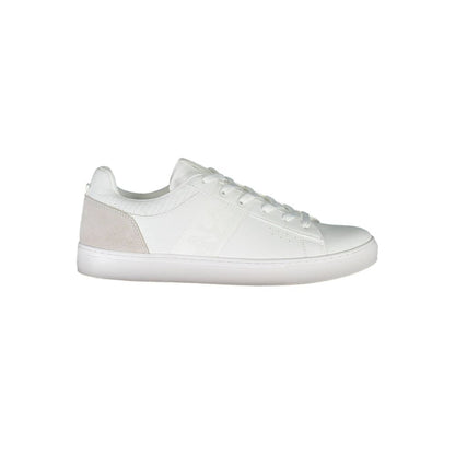 Athletic Sneakers Napapijri men polyester polyethylene leather white featuring a avant-garde Crisp Men's Athletic Polyester Polyethylene Leather Sneakers design with a avant-garde athletic style for a refined finish.