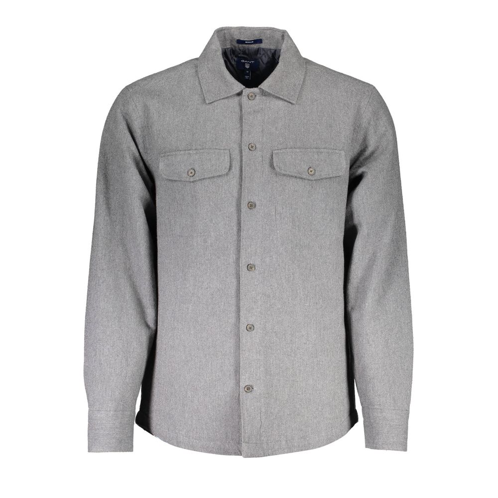 Shirt by Gant for men in cotton brown, gray & signature showcases a sleek silhouette, elegantly detailed with a sleek and long-sleeve for a sleek finish.