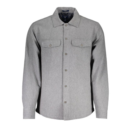 Shirt by Gant for men in cotton brown, gray & signature showcases a sleek silhouette, elegantly detailed with a sleek and long-sleeve for a sleek finish.