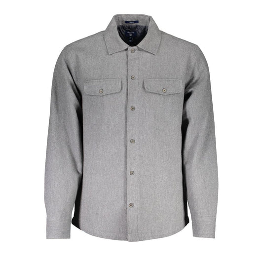 Shirt by Gant for men in cotton brown, gray & signature showcases a sleek silhouette, elegantly detailed with a sleek and long-sleeve for a sleek finish.