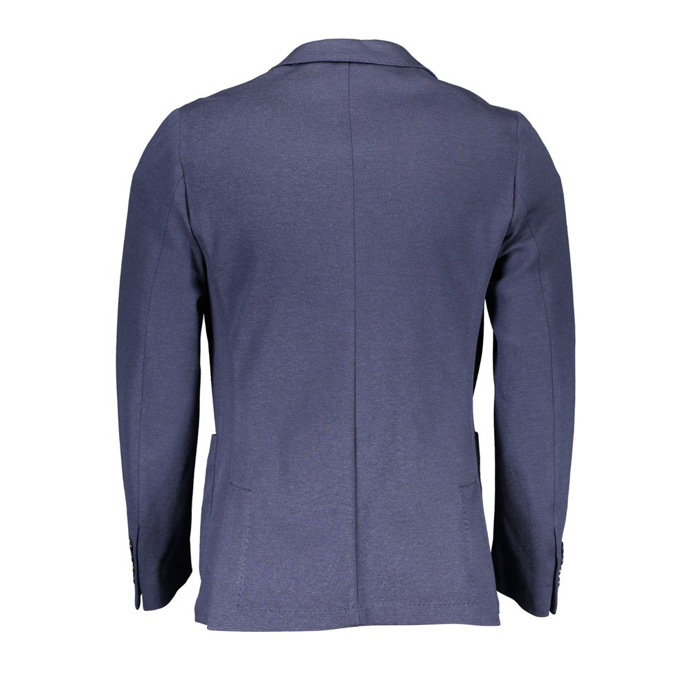 Jacket by Gant for men in polyamide modacrylic & cotton blue presents a authentic silhouette, artfully detailed with a authentic and functional pockets for a premium authentic finish.