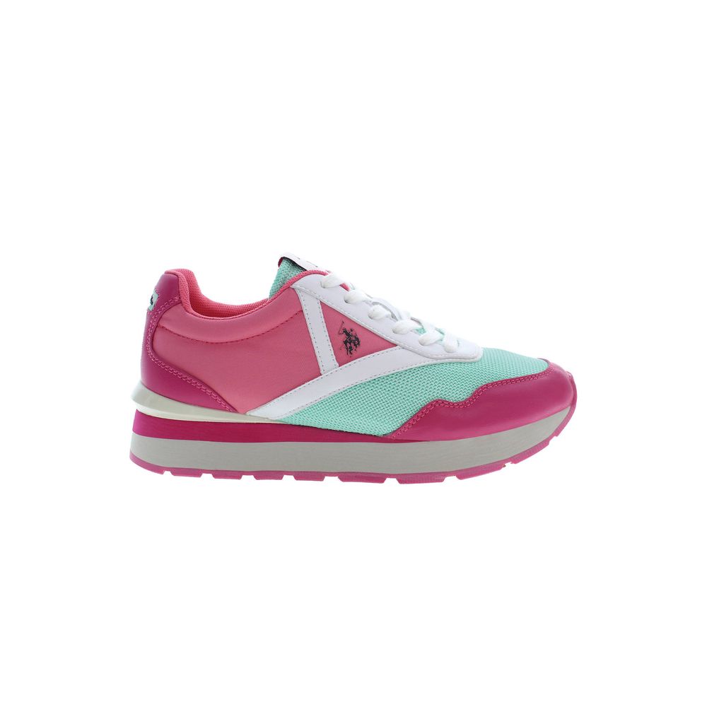 Athletic Sneakers U.S. POLO ASSN. women polyester & polyethylene pink featuring a avant-garde Women's Athletic Polyester & Polyethylene Sneakers design with a avant-garde athletic style for a refined finish.