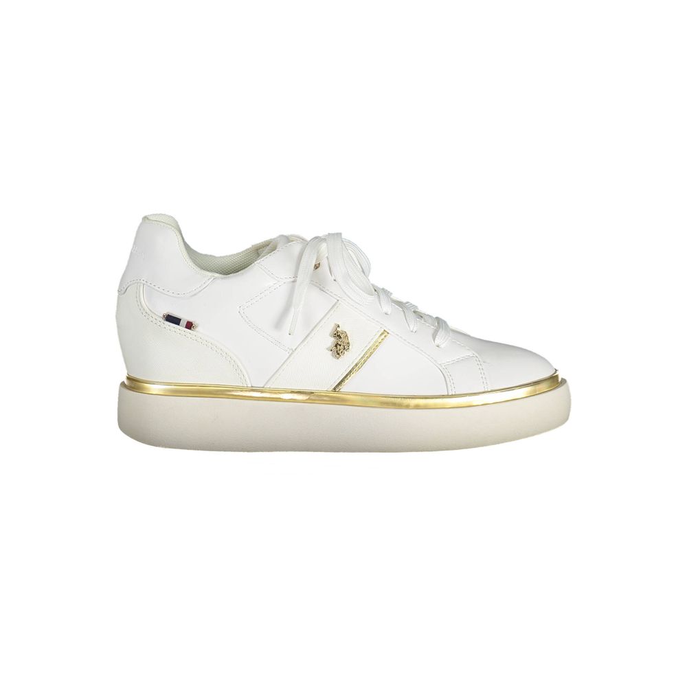 Sneakers by U.S. POLO ASSN. for women in polyester & polyethylene white presents a sumptuous silhouette as Women's Fashion Polyester & Polyethylene Sneakers, expertly defined by a sumptuous fashion style for a sumptuous, high-fashion look.
